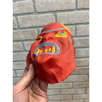 Vintage 1940s Halloween Child's Devil Satan Red Costume Mask - Cheesecloth Gauze