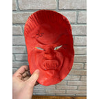 Vintage 1940s Halloween Child's Devil Satan Red Costume Mask - Cheesecloth Gauze