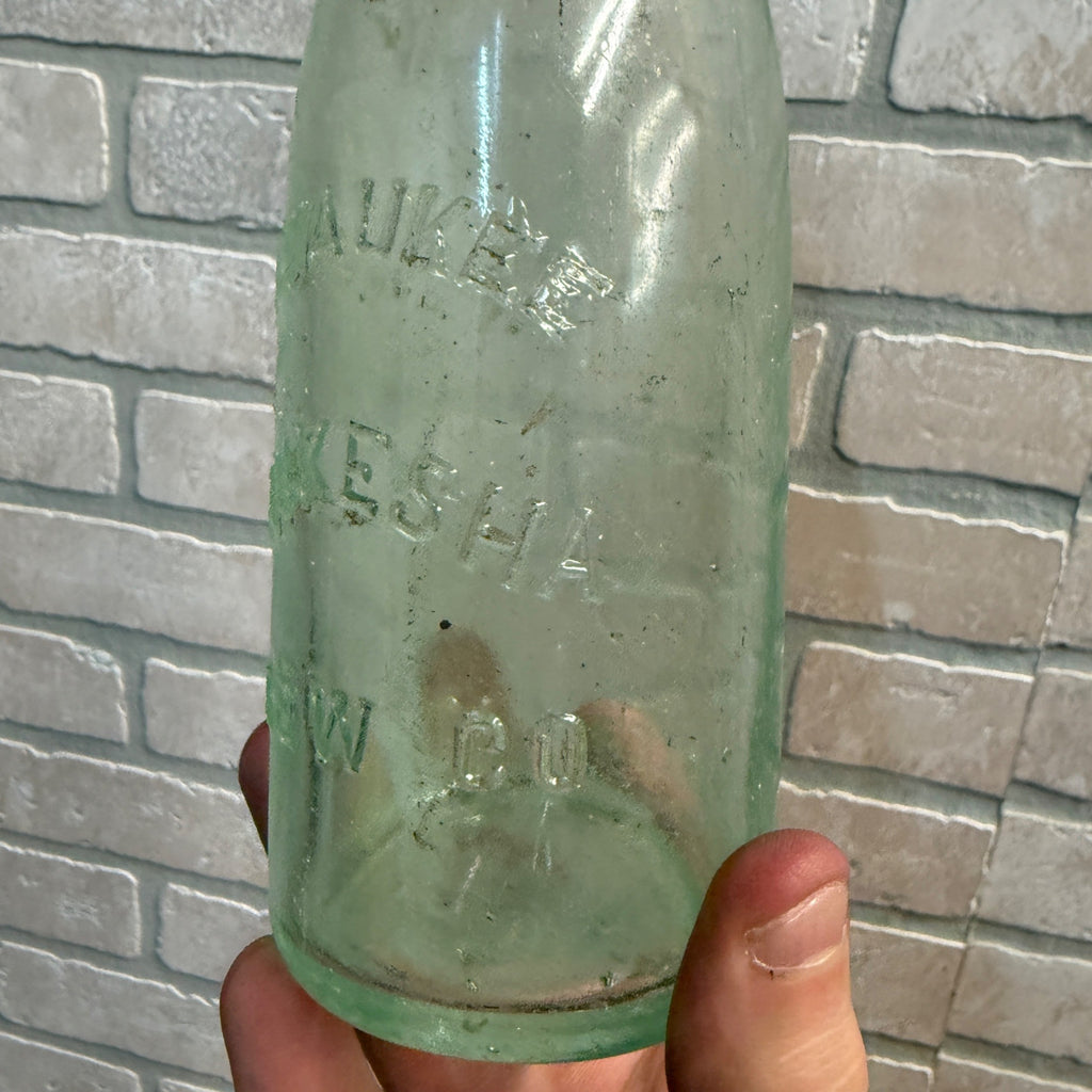Vintage Pre-Pro Milwaukee Waukesha Brew Co. Clear Beer Bottle Wisconsin 12oz
