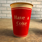 Vintage 7oz Drink Coca Cola Have A Coke Red Paper Wax Cup Soda Promo