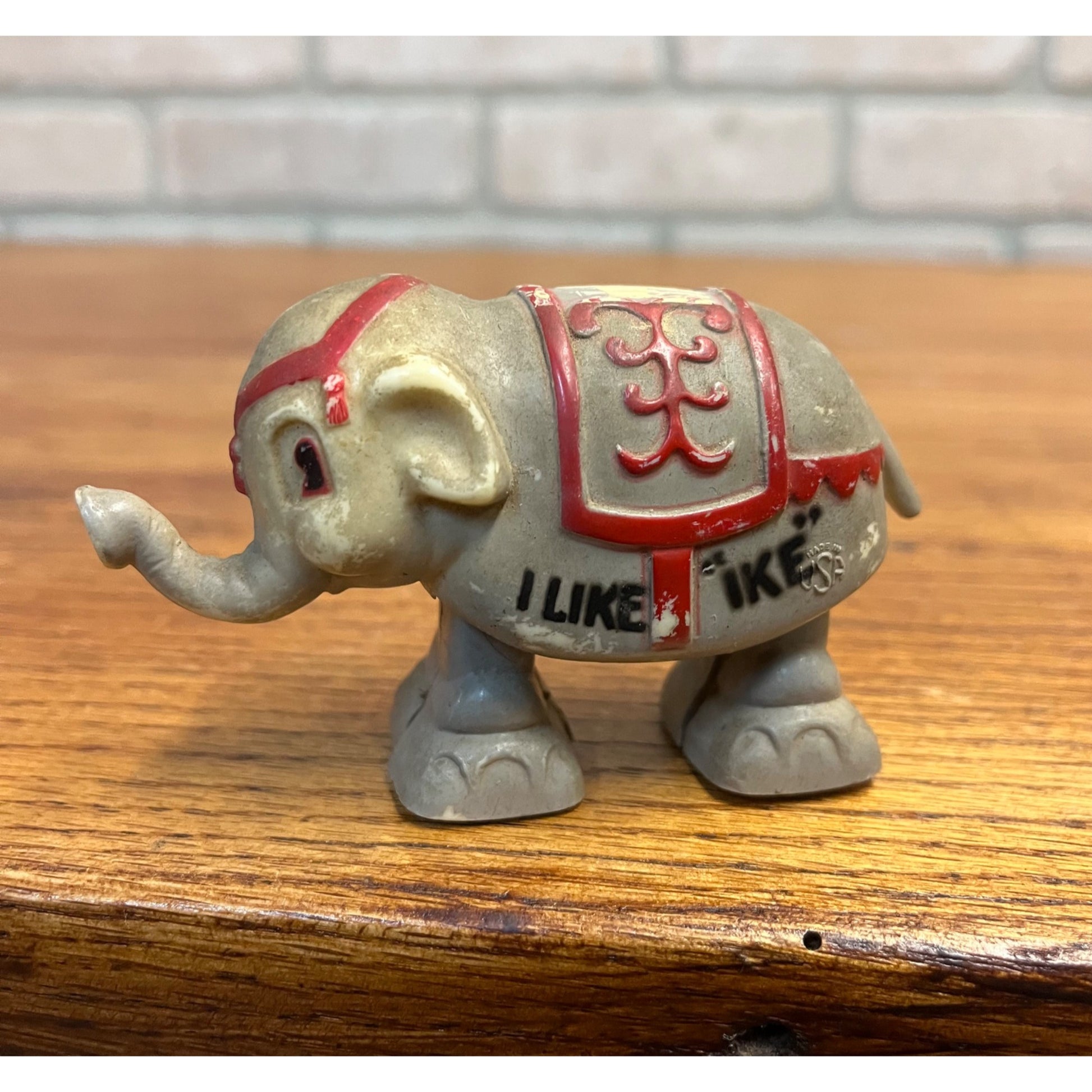 Vintage Dwight Eisenhower 1952 Campaign "I Like Ike" Elephant Ramp Walker