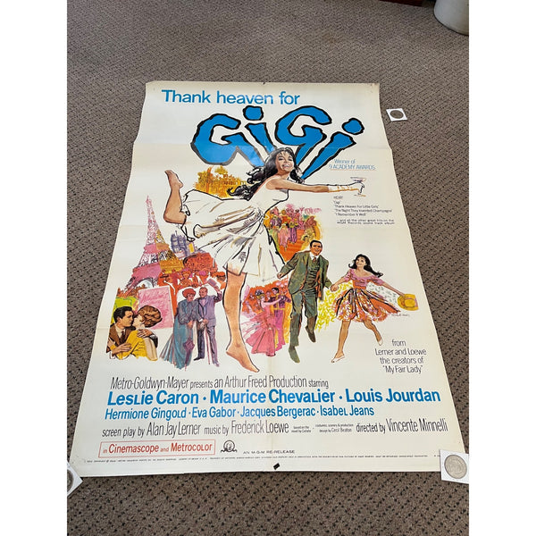 Vintage 1966 Thank Heaven for Little Girls Gigi Musical Broadway Poster Original