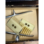 Vintage Charlescraft Hair Cutter Original Box Barber Shop Manual Hand Clipper