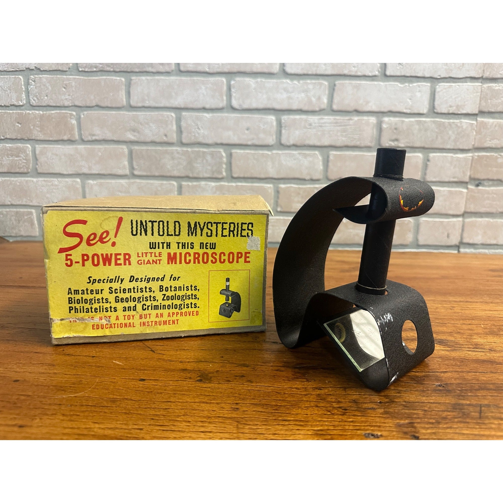 Vintage 1950s Radio Premium Untold Mysteries Criminologist Little Microscope