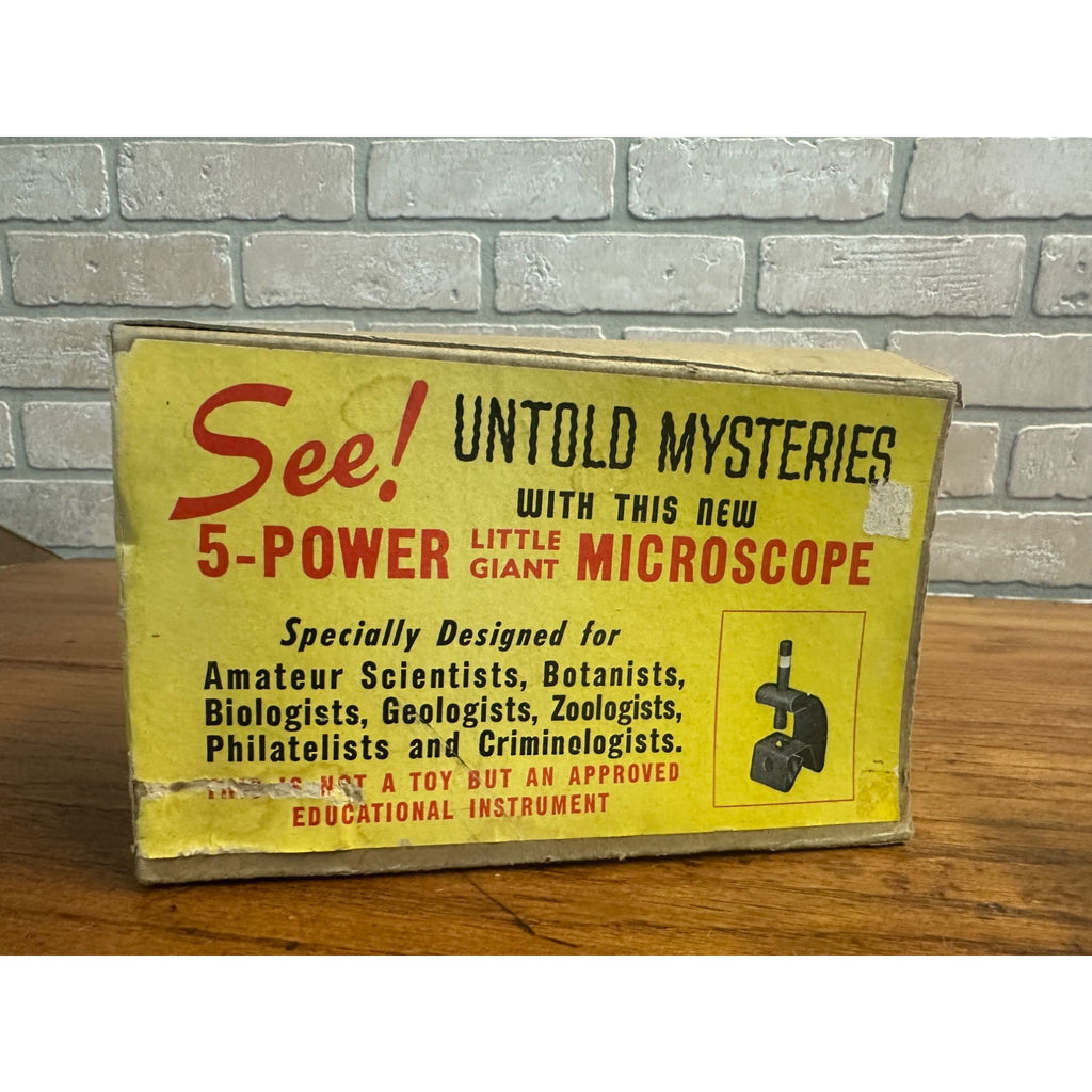 Vintage 1950s Radio Premium Untold Mysteries Criminologist Little Microscope