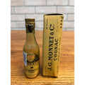 Vintage J.G. Monnet Cognac Miniature 4.5" Glass Bottle w/ Box Collectible Empty