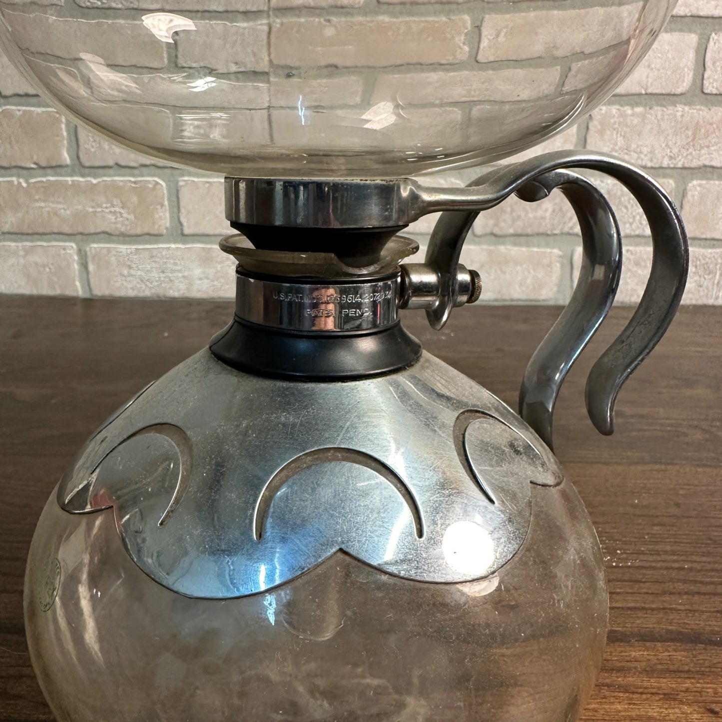 Vintage 1930s Pyrex Silex Double Bubble Percolator Coffee Pot Maker Glass