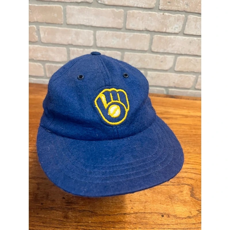Vintage 1980s Milwaukee Brewers Baseball Hat Cap Original Preowned Retro Fashion