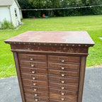 Antique 1890s Courthouse Document File Cabinet Industrial Metal Ornate
