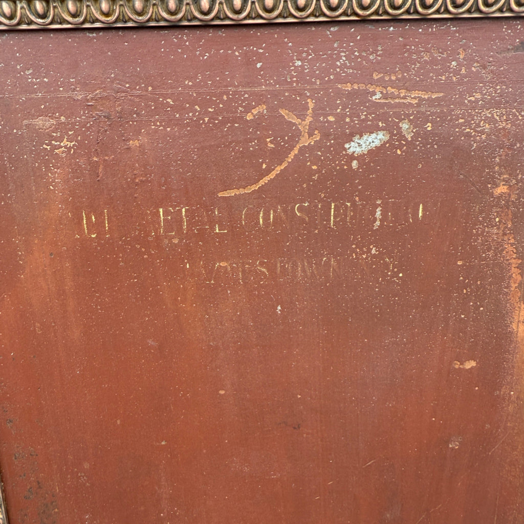 Antique 1890s Courthouse Document File Cabinet Industrial Metal Ornate