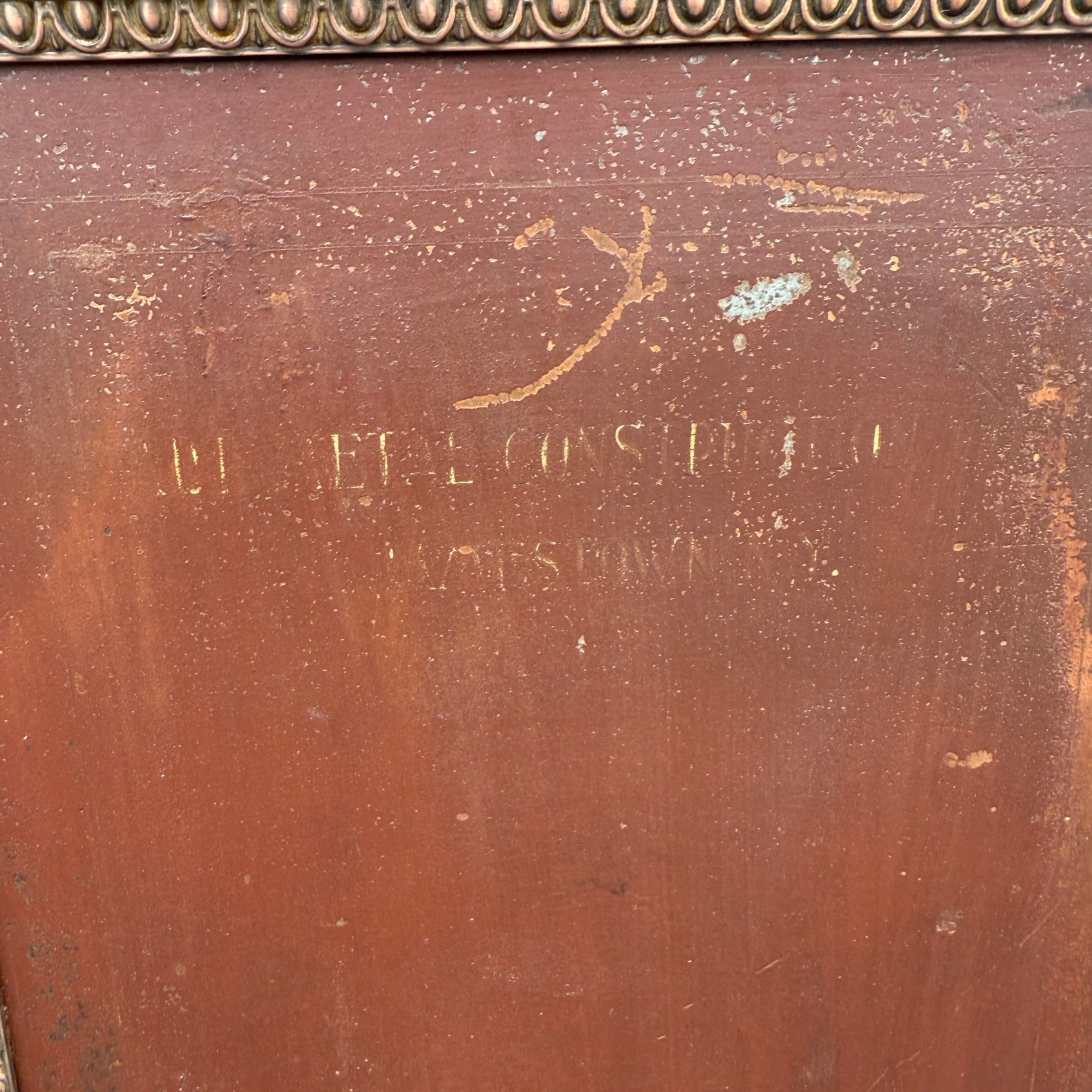 Antique 1890s Courthouse Document File Cabinet Industrial Metal Ornate