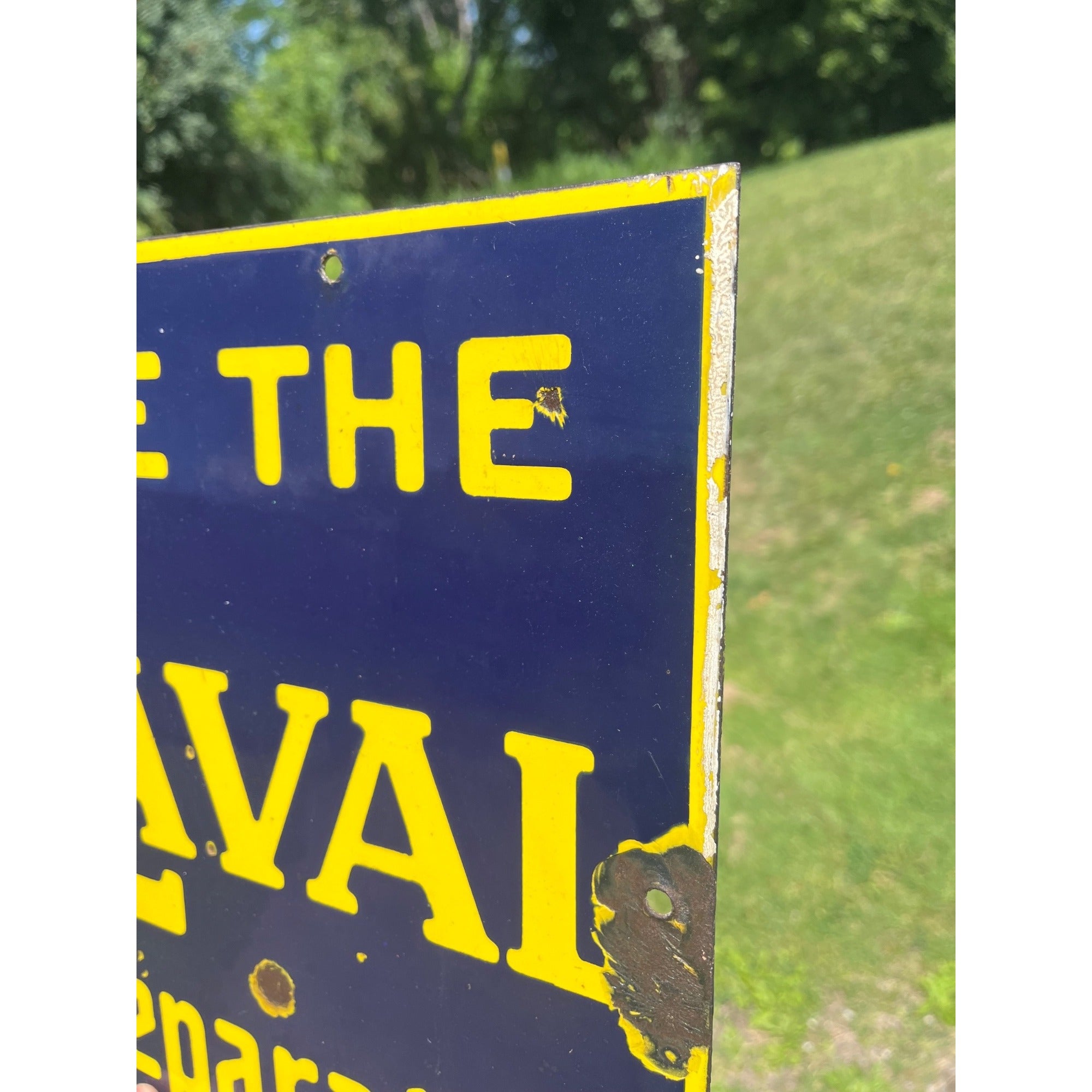 Vintage DeLaval Cream Separator Dairy Farm Advertising Porcelain Sign Original