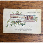Vintage 1922 Christmas Postcard w/ Christmas Seal Tied American Red Cross