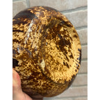 Vintage Rockingham Brown Glaze Stoneware Pottery Cuspidor Ladies Spittoon