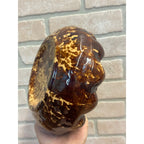 Vintage Rockingham Brown Glaze Stoneware Pottery Cuspidor Ladies Spittoon