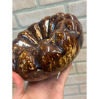 Vintage Rockingham Brown Glaze Stoneware Pottery Cuspidor Ladies Spittoon