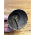 Antique 19th c. Primitive Farm Animal Neck Strap Bell Goat Lamb Small 2.5"