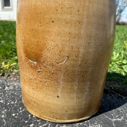 Antique Pierron Milwaukee WI 5 Gallon Salt Glaze Stoneware Churn Crock Wisconsin