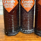 (3) 1930s Amber Orange Crush Soda Bottle Lot 6oz Kewaunee Wis 9" Tall