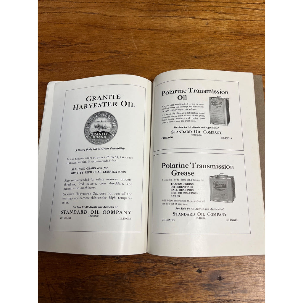 1919 Standard Oil Company Tractor Lubrication Manual Illustrated - Gas Station