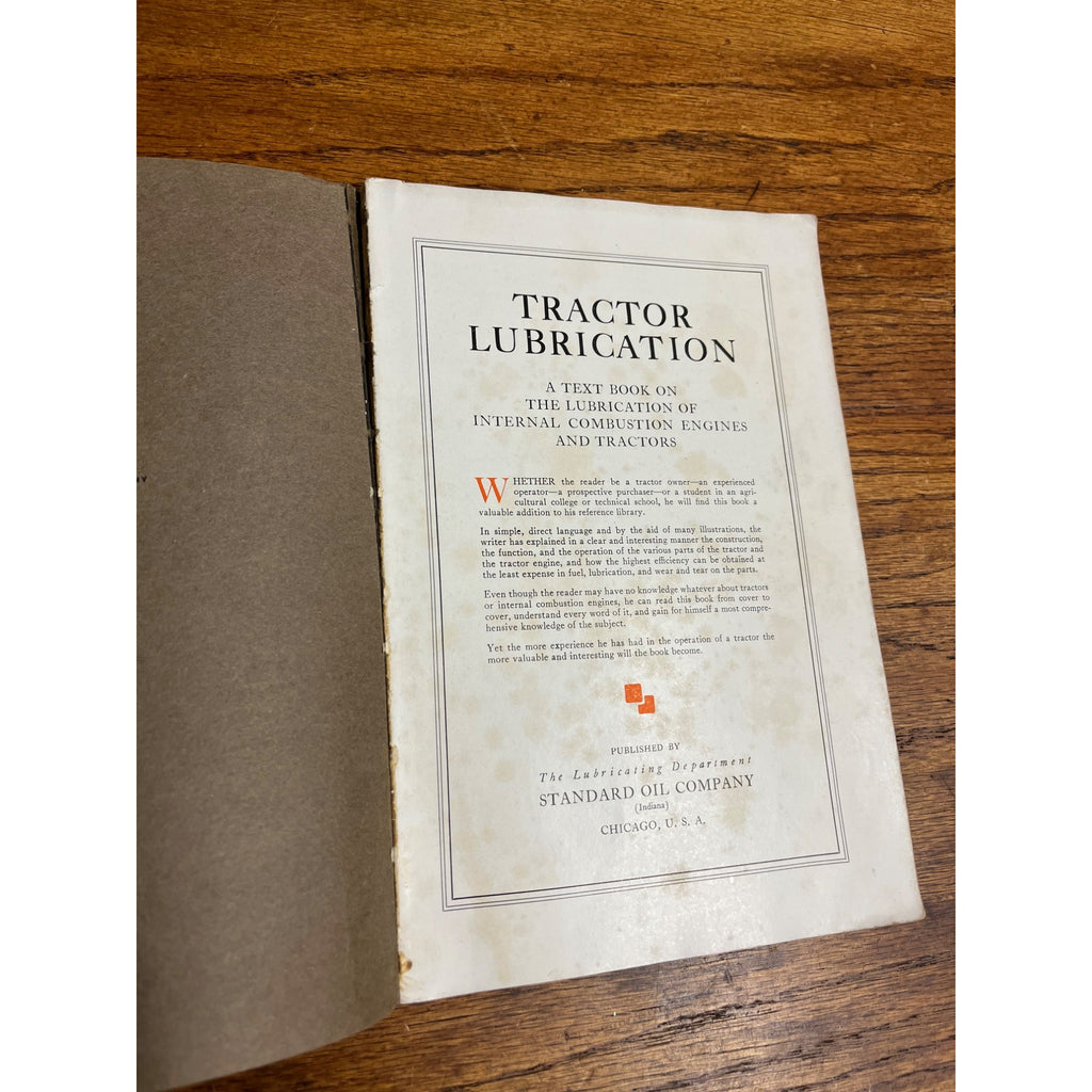 1919 Standard Oil Company Tractor Lubrication Manual Illustrated - Gas Station