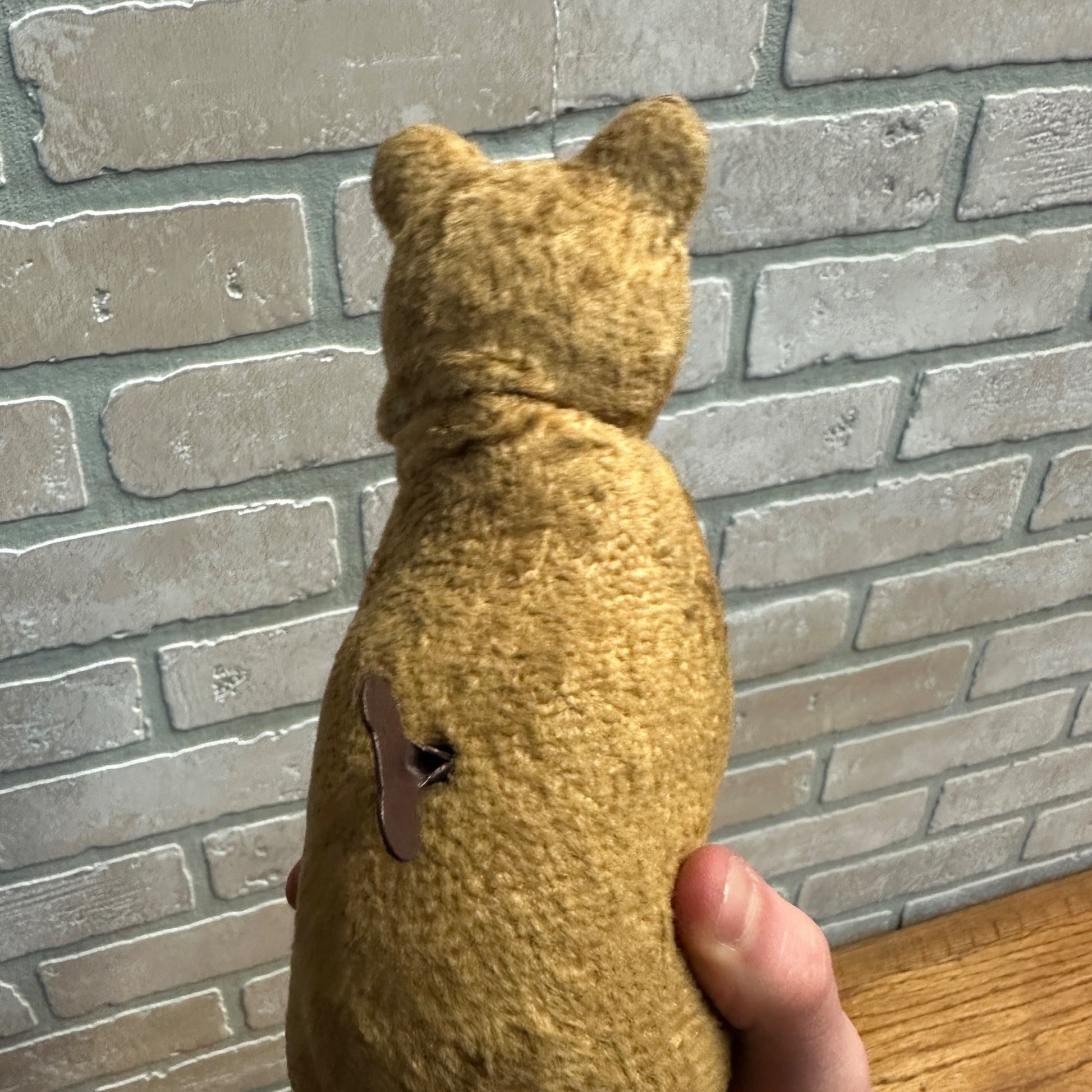 Vintage Mohair Brown Wind up Bear Toy WORKS