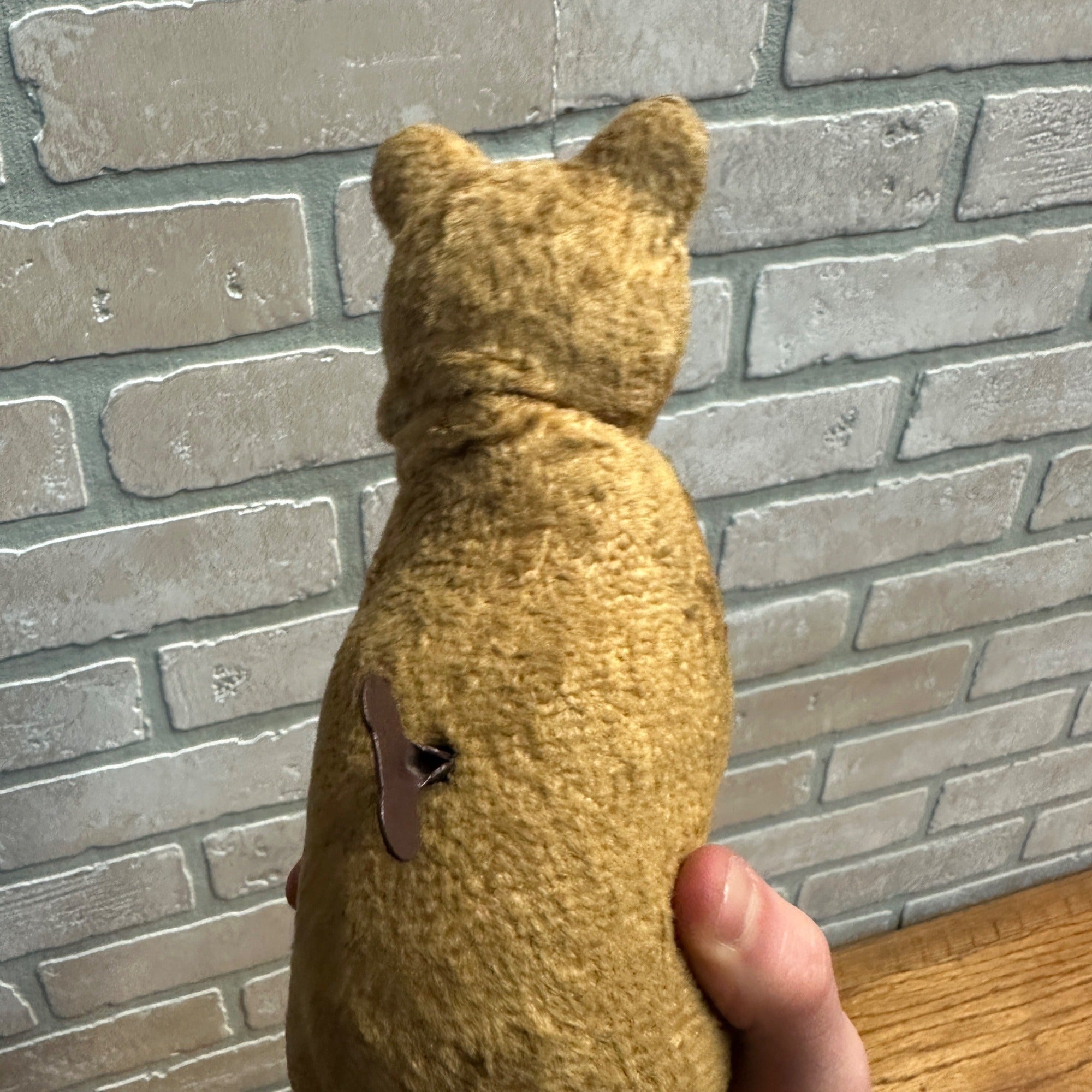 Vintage Mohair Brown Wind up Bear Toy WORKS