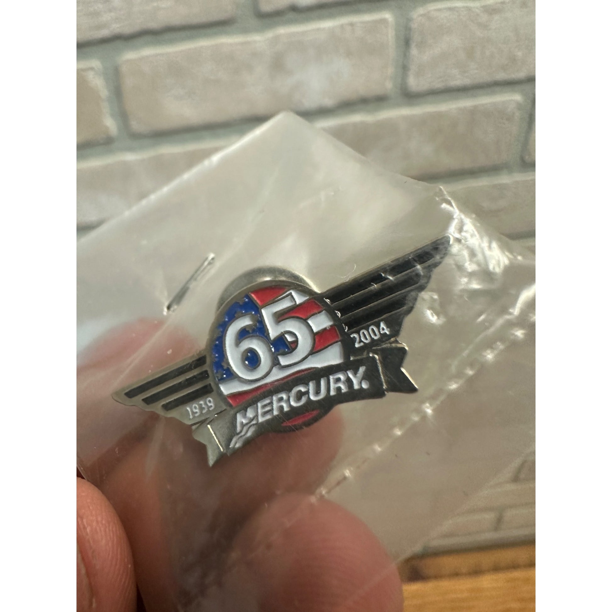 Vintage Mercury Marine 65 Years Lapel Pin - Outboard Motor 1939 - 2004