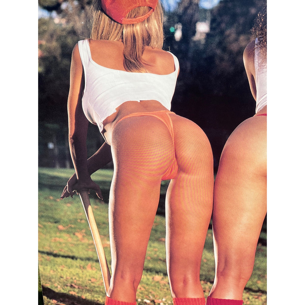 Vintage Double Play Baseball Funky Model Girls 1992 Poster 22x34" #3340