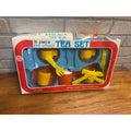 Vintage 1970s 16-Piece PreSchool Plastic Child's Tea Set NEW NOS Box IMCO