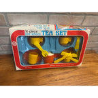 Vintage 1970s 16-Piece PreSchool Plastic Child's Tea Set NEW NOS Box IMCO