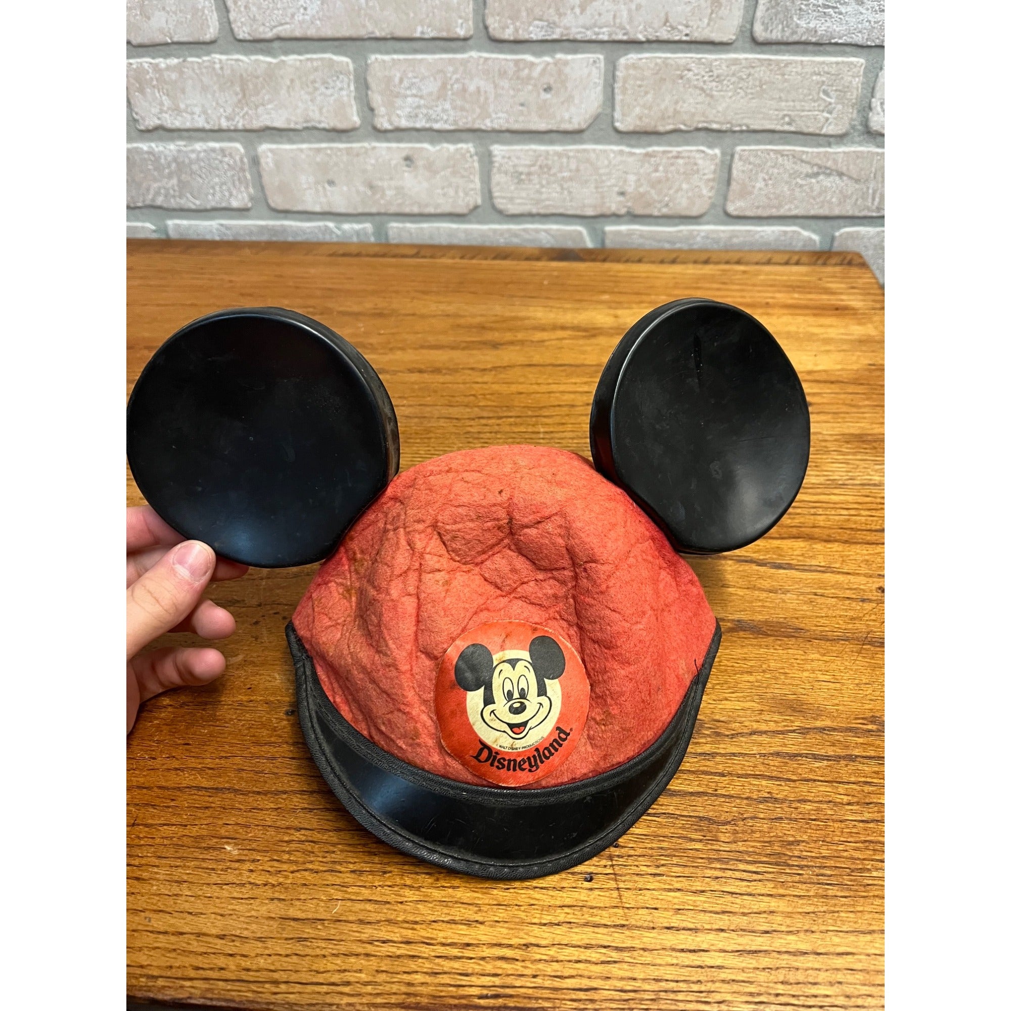 Vintage 1970s Disneyland Mickey Mouse Ears Child's Felt Cap Hat