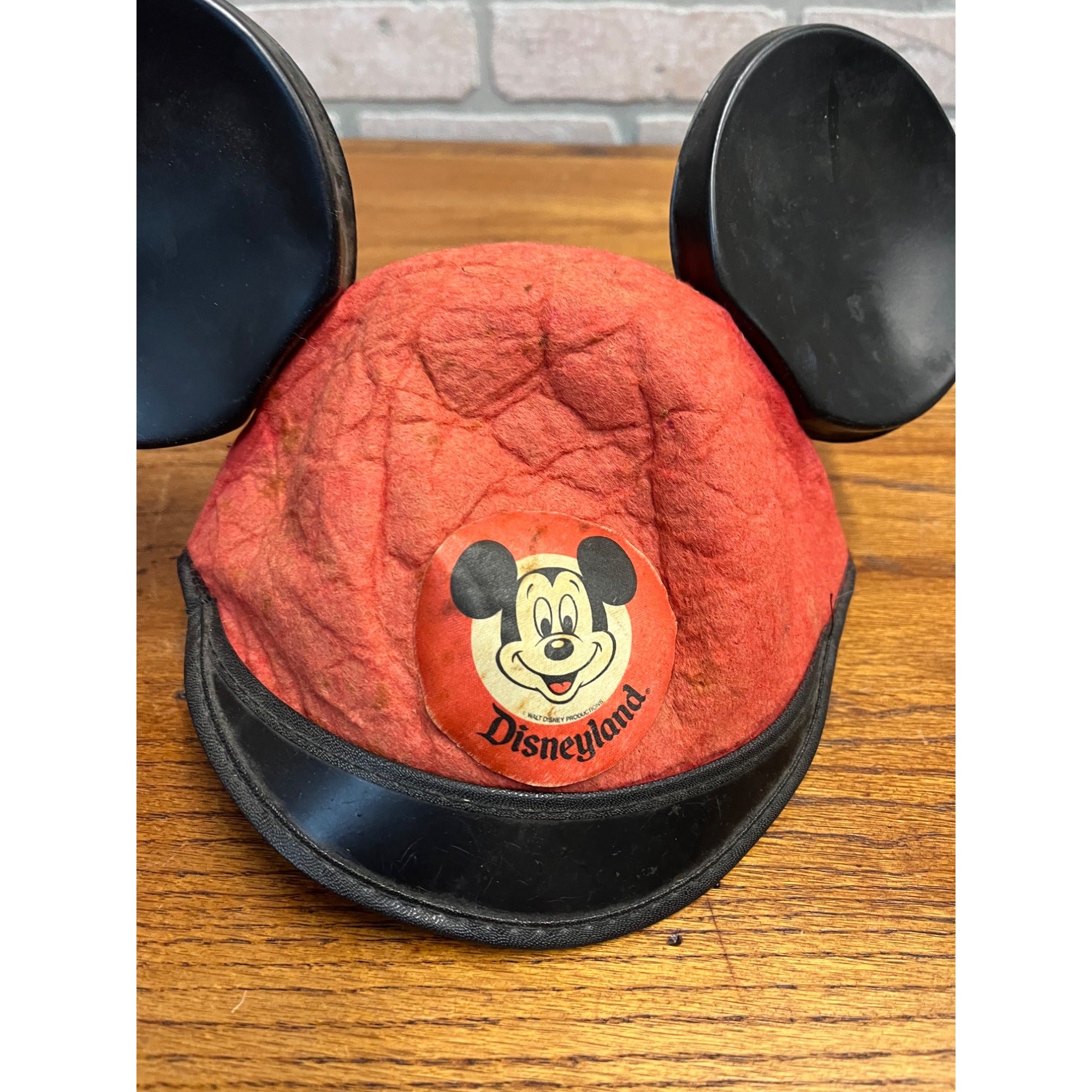 Vintage 1970s Disneyland Mickey Mouse Ears Child's Felt Cap Hat