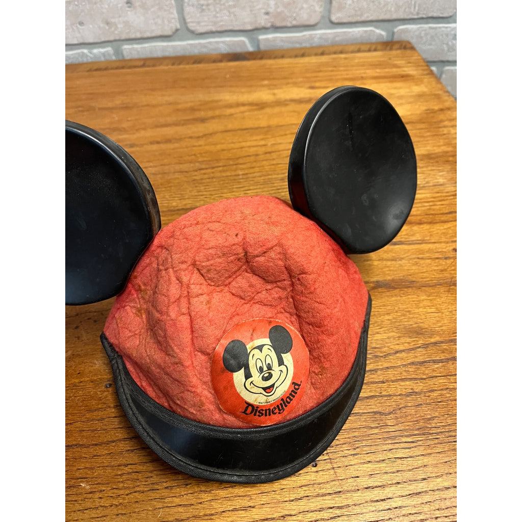 Vintage 1970s Disneyland Mickey Mouse Ears Child's Felt Cap Hat