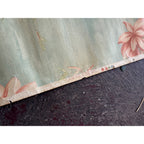 Vintage Floral Water Pink Flower Blue Wallpaper Roll For Crafting Repurpose