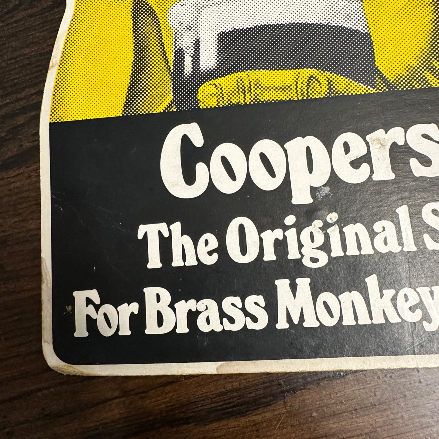 Scarce Vintage Cooper's Brass Money Beer Stout Cardboard Sign