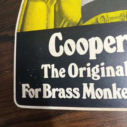 Scarce Vintage Cooper's Brass Money Beer Stout Cardboard Sign