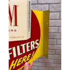 Vintage Chesterfield Cigarettes & L&M Flange Sign Advertising Double Sided