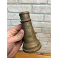 Antique Early 19th c. Solid Brass Short Hose Nozzle 5" Firefighter Garden Hose