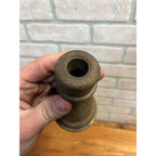 Antique Early 19th c. Solid Brass Short Hose Nozzle 5" Firefighter Garden Hose