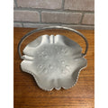 Vintage Mid Century Dresser Tray Kitchen Aluminum Flower Hammered Tray
