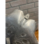 Vintage Mid Century Dresser Tray Kitchen Aluminum Flower Hammered Tray