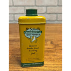 Vintage Dr Scholl's Chlorophyll Foot Powder Tin Advertising Shaker Can Empty
