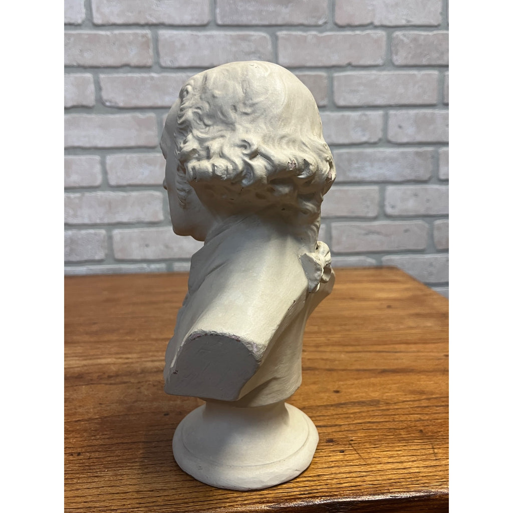 Vintage George Washington Presidential Bust Statue Sculpture Plaster President Patriotic