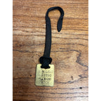 Vintage Mobiloil Arctic Brass Tag Bulk Oil Sign 1920s Leather Strap Mobil