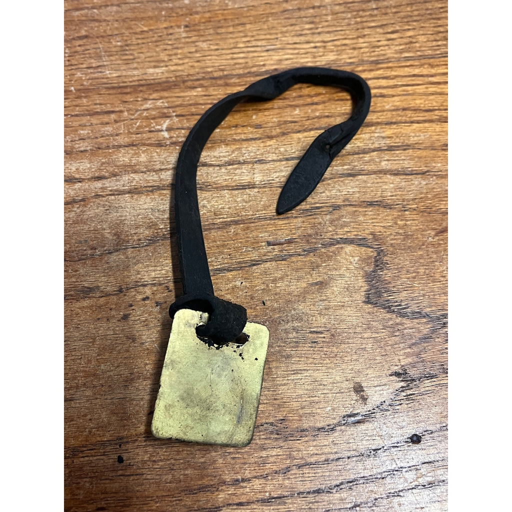 Vintage Mobiloil Arctic Brass Tag Bulk Oil Sign 1920s Leather Strap Mobil