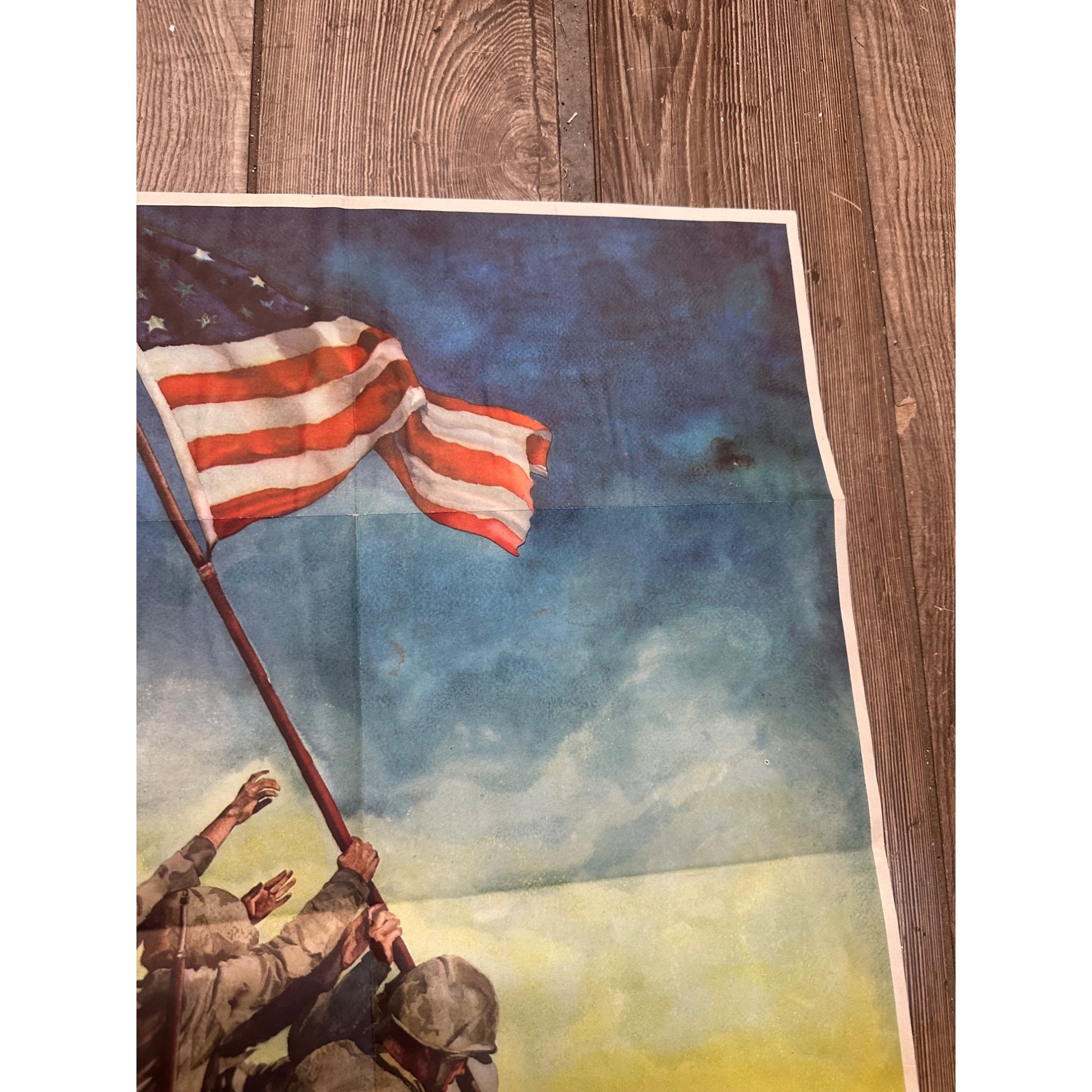 Original World War II Poster - 7th War Loan Iwo Jima US Army WWII