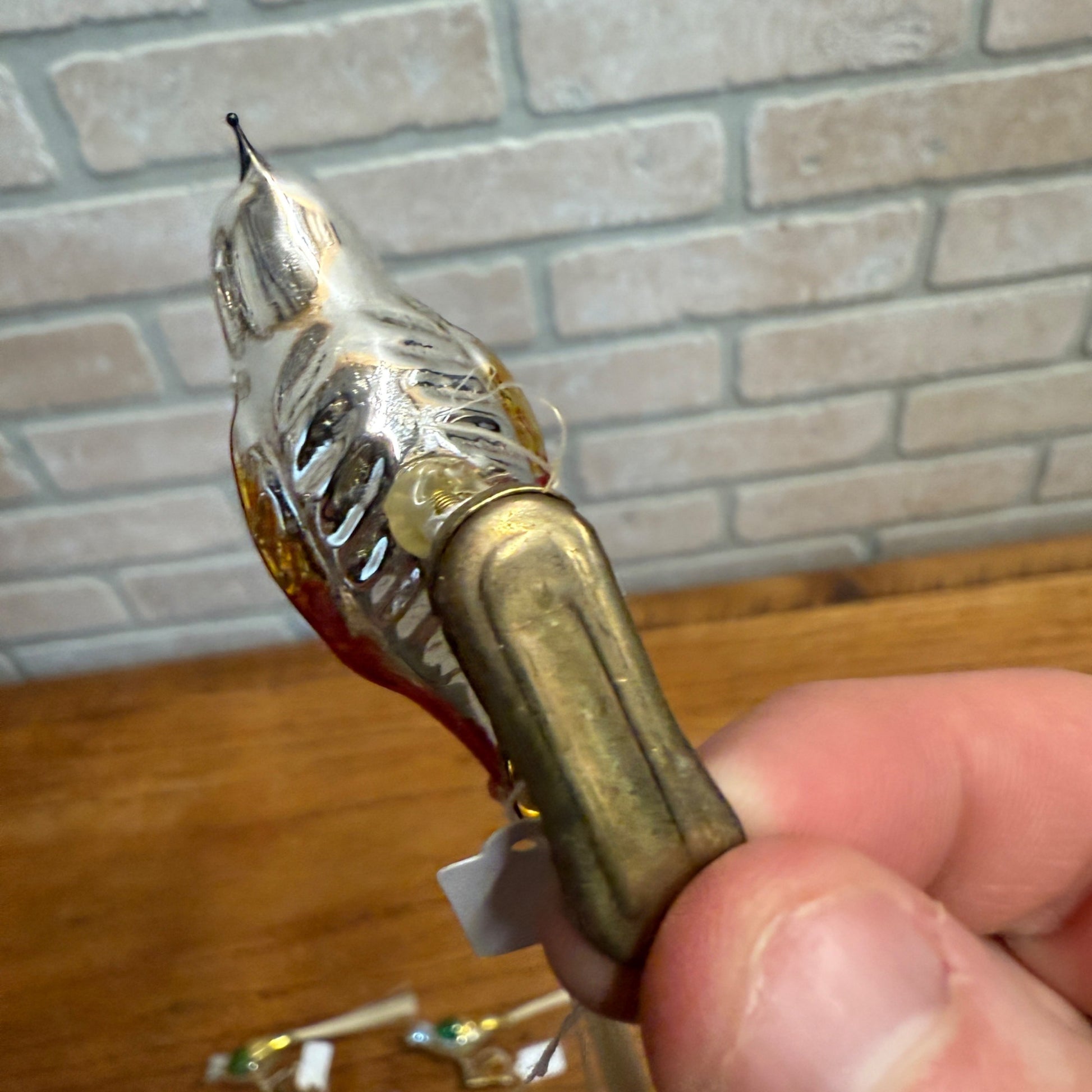 Vintage Christmas Tree Clip on Birds Mercury Glass Japan Christmas Ornament  Lot