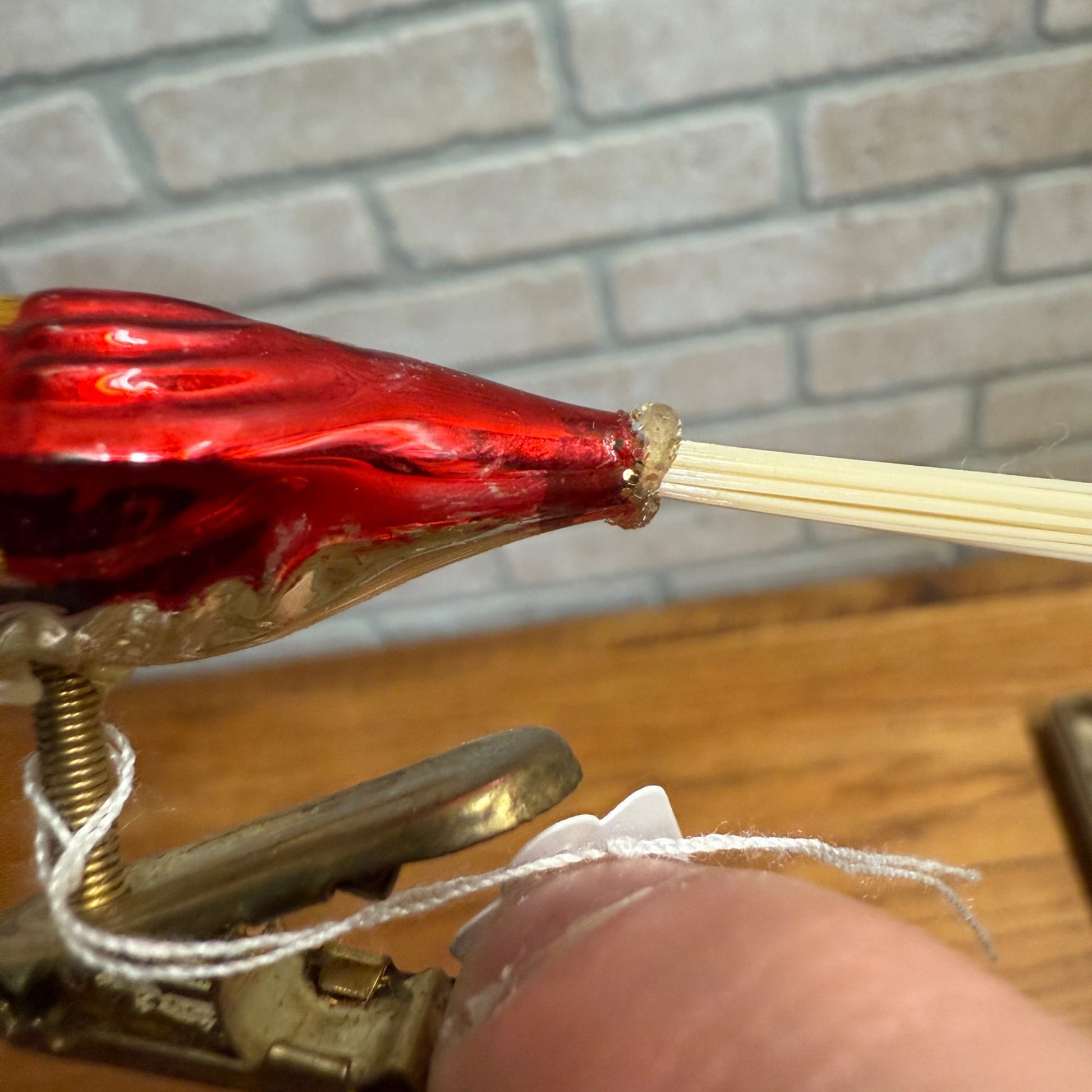 Vintage Christmas Tree Clip on Birds Mercury Glass Japan Christmas Ornament  Lot