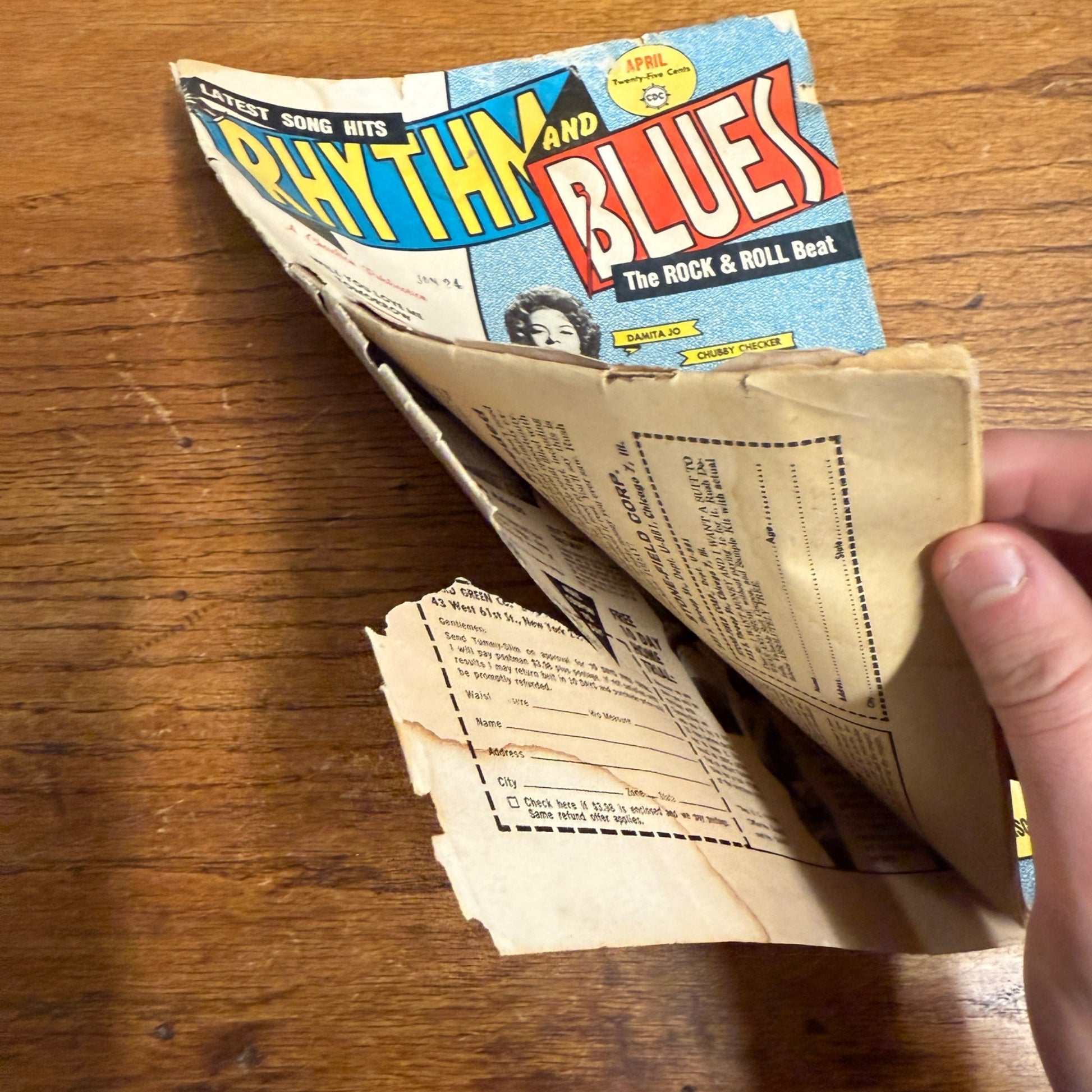 April 1961 Rhythm and Blues Song Hits Magazine Chubby Checker Isley Brothers